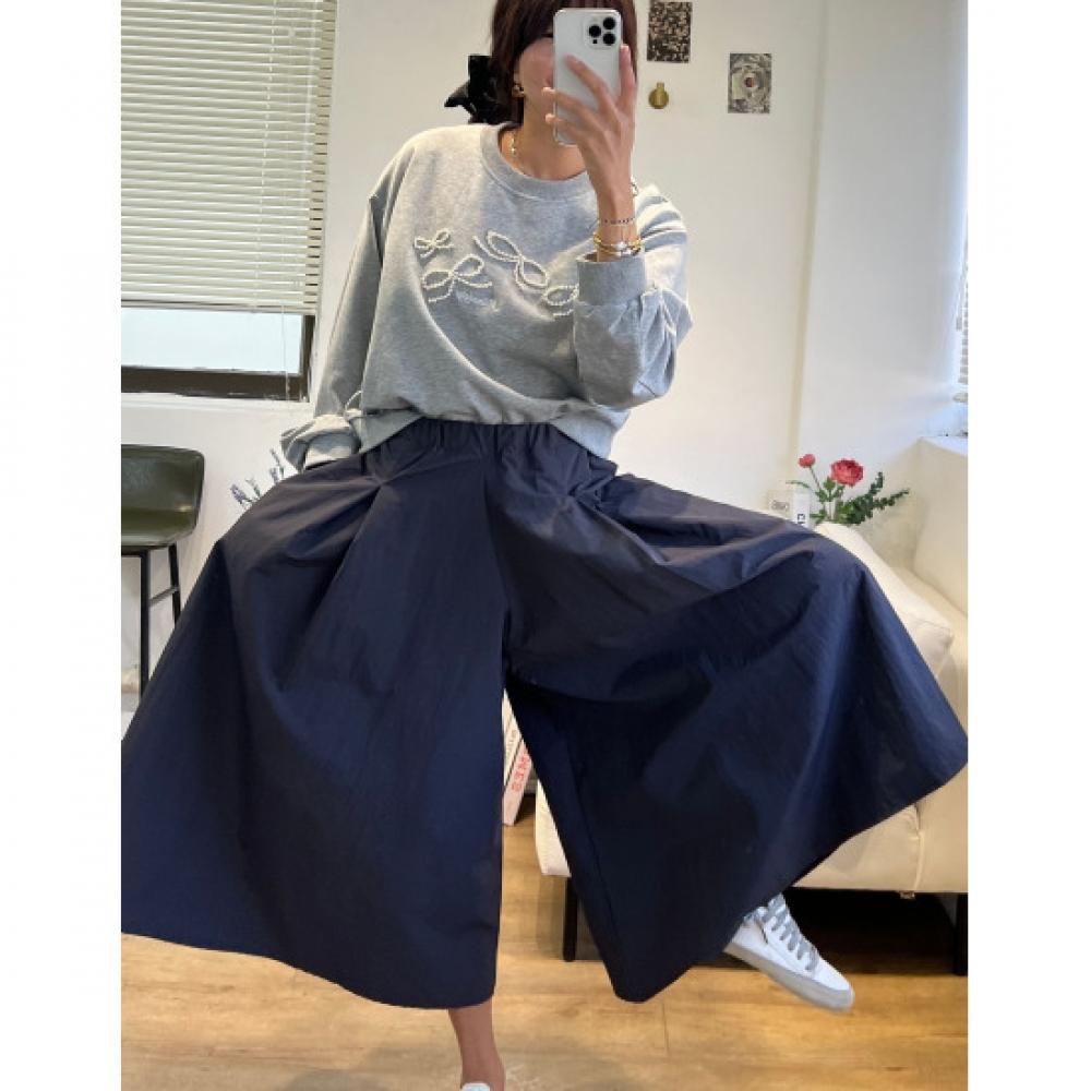 Dabimong Banding Skirt Wide Pants 3 Colors