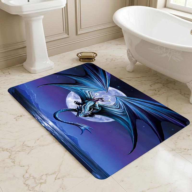 Dragon Flight Living Room Nonslip Area Rug Soft Carpet For Bedroom Game Playroom Sofa Office Home Decor Doormat Christmas Gift
