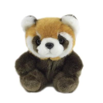 Roztomilá sedící plyšová hračka panda červená, velikost S, Z0291