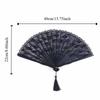 Diameter 40cm Chinese  Vintage Bamboo Fan Bamboo Frame Bamboo Silk Folding Fan  Dancing Party