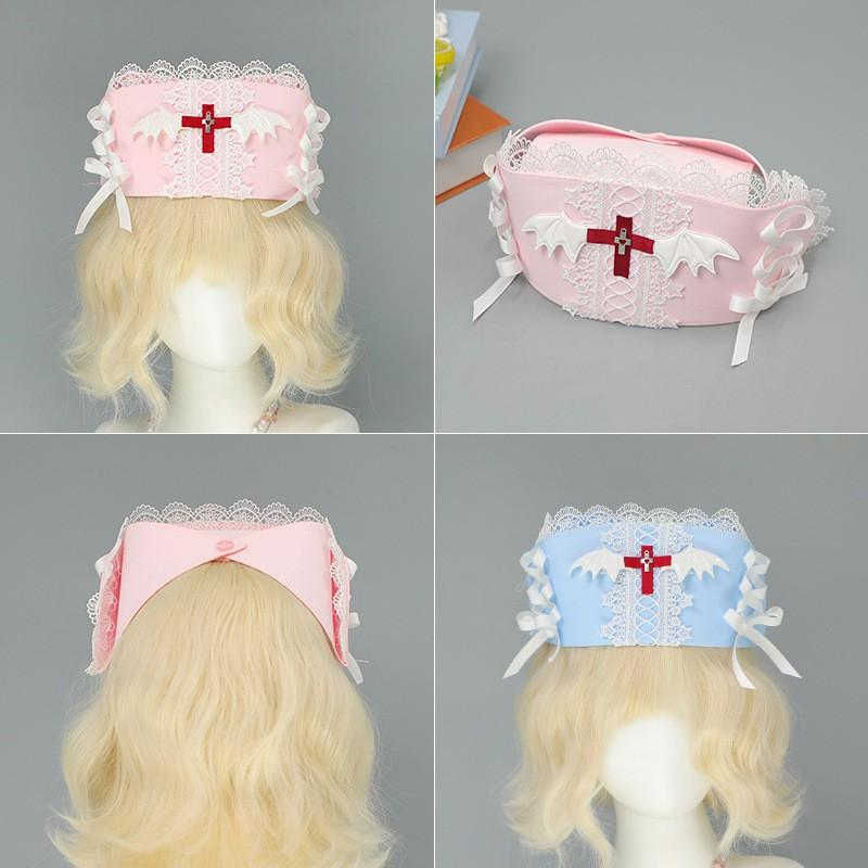 Y2K Medical Nurse Hat Cosplay Accessory Anime Lolita Fashion Adult Costume Photography Prop