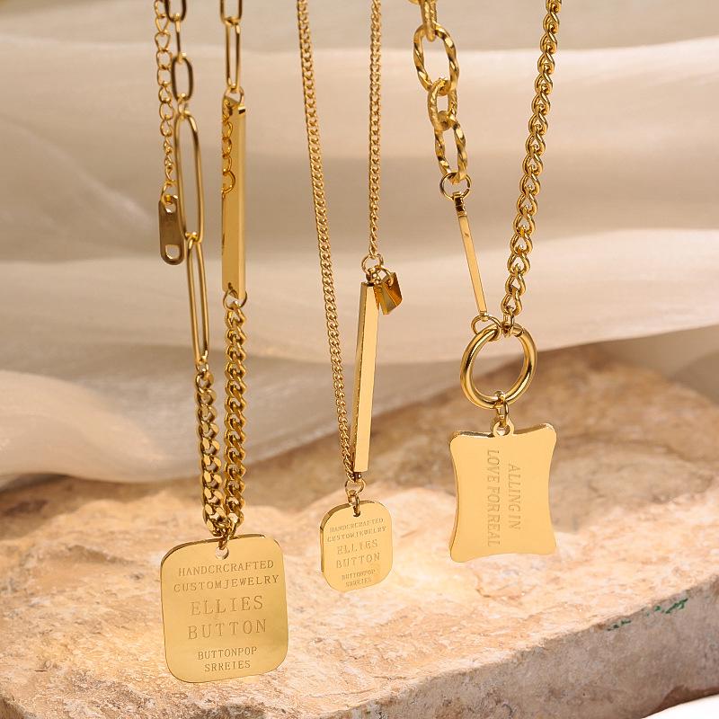 Cross-border Euro-American Fashion Trend Hip-Hop Sweater Chain: Niche Design Street Dance Couple Necklace