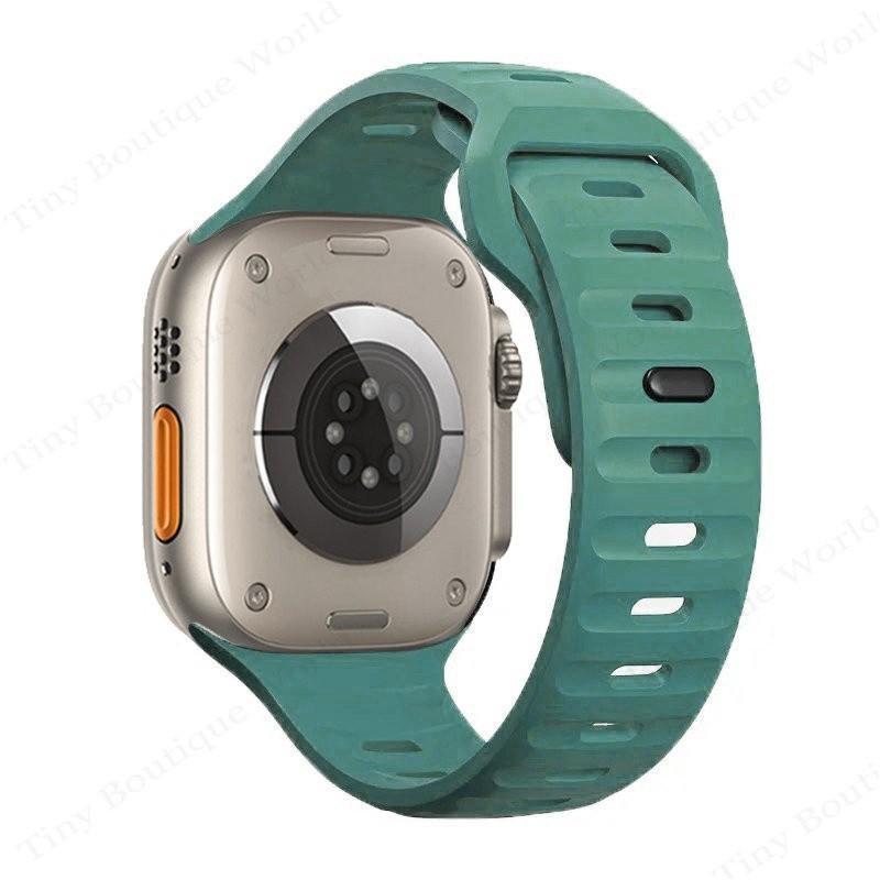 

Silicone Strap Waterproof Sport Band For Apple Watch Ultra 2 3 49mm S10 S11 42mm 46mm for iwatch SE 1-6 SE7-9 38-41mm 42-45mm 38 40 41mm