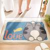 Cozy Cartoon Floor Mats Bathroom Absorbent Mat With Anti-slip Design For Doorway