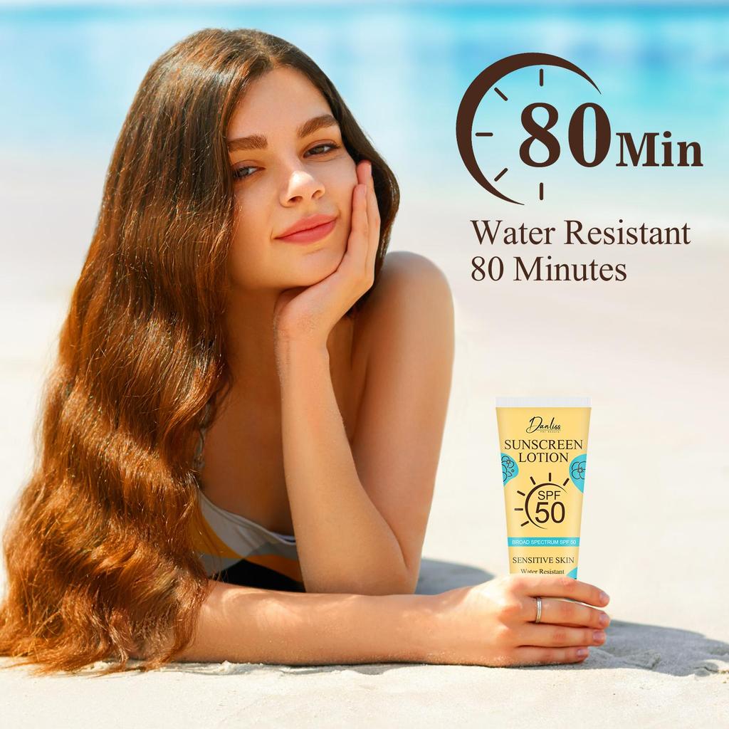 SPF 50 Sunscreen Lotion - Water-Resistant & Sweat-Proof, Weightless & Refreshing Feel,60g