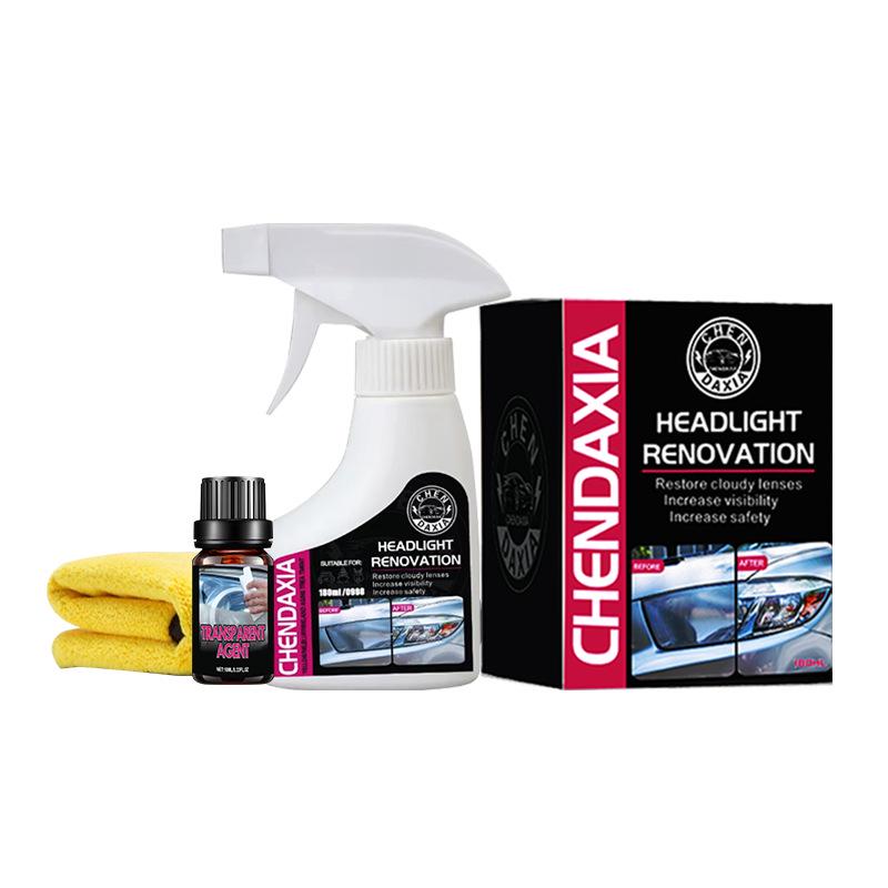 Headlight Restoration Spray - No Polish, Cleans & Coats Yellowed Covers