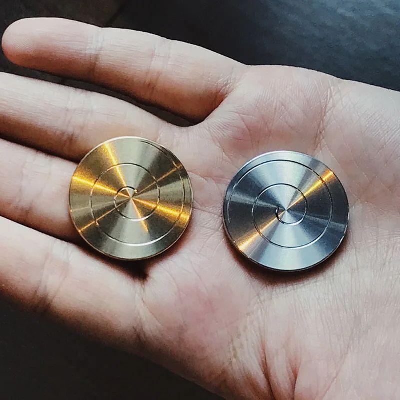 Desktop Coin Decompression Gyro Transfer Good Luck Gyro Fun Pocket Toy Stainless Steel Rotating Gyro Adult And Children'S Toy