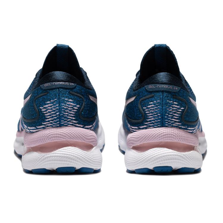 Nye Asics Gel Nimbus 24 Wide 'French Blue Barely Rose' Dame 1012B199-400