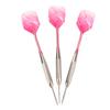 Steel Tip Darts Set Professional Darts Deep Groove Barrel Aluminum Shaft and PET Flights with Storage Case Pink