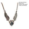 Pendant Necklace Vintage Heart Pendant Geometric Electroplating Faux Crystal Daily Wear Hypoallergenic Angel Wings Pendant Necklace Fashion Jewelry