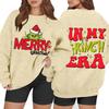 Women's Casual Fashion Long Sleeve Christmas Printed Round Neck Sweatshirt Top