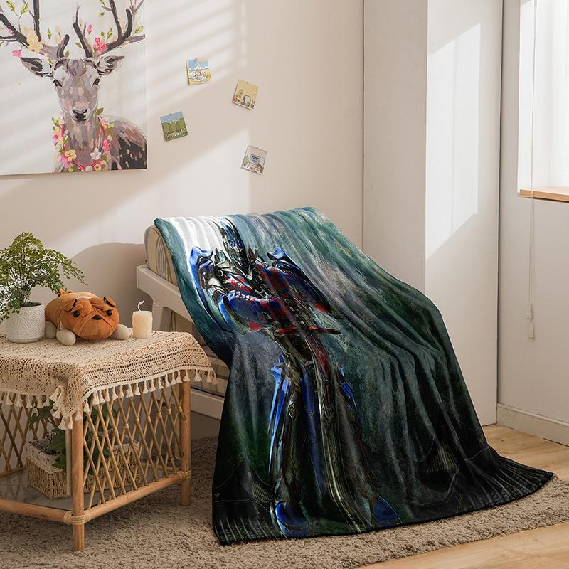 Cartoon Transformers Serie Doppelseitige Flanell 3D Digitaldruck Decke Decke