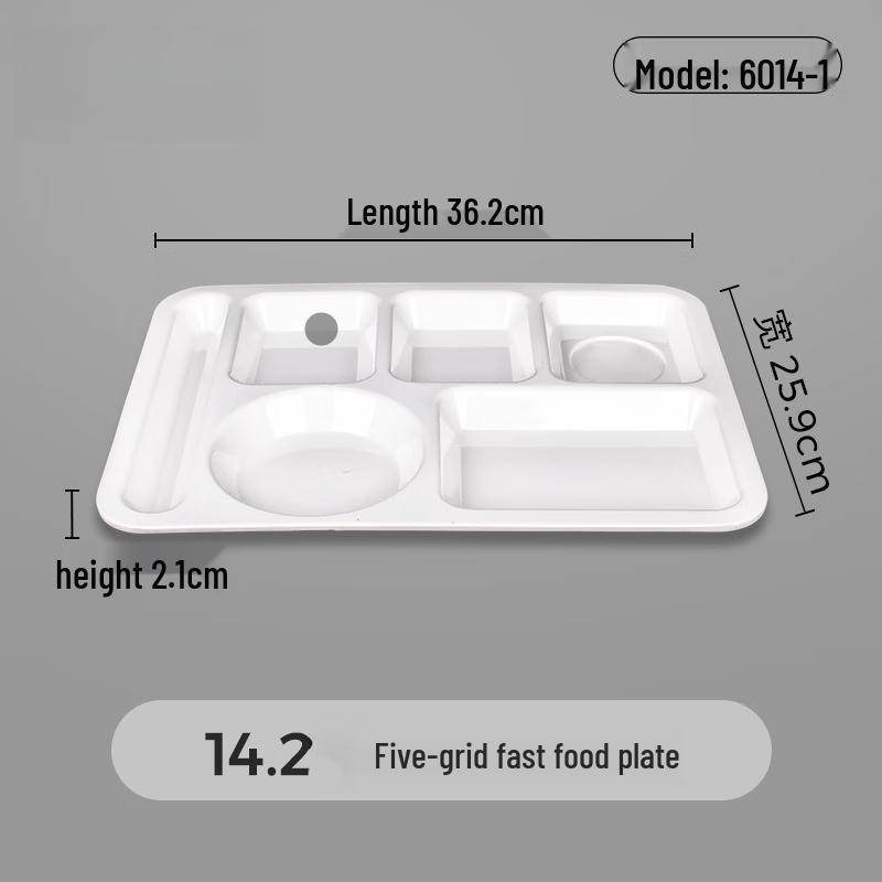Melamine Multi-Compartment Fast Food Tray