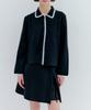 Okuka Wool Tweed Skirt Shorts - Black