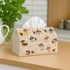 1pc, 2d Flat Printing, Tissue Box Cute Dogs Tissue Box Holder- Dachshund Hearts Design, Party Tissue Box, Multifunctional for Kitchen& Dining, Durable