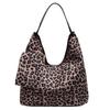 Canvas bag women's large capacity 2025 new autumn and winter leisure leopard print messenger bag versatile class commuter tote bag