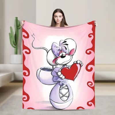 Warm Blanket Travel Diddl Diddlina Fall In Love Throw Blanket  Flannel Bedspread For Couch Chair Sofa Bed Print Sofa Bed Cover