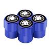 4pcs Car Wheel Tire Valve Caps Stem Case For Skoda Octavia Fabia Rapid Yeti Superb Kamiq S Kodiaq Roomster Scala Auto Accessorie