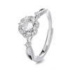 2026 Flower Man Girl Ring Diamond Ring Flower High Sense Light Luxury Twist Arm Bouquet Flower Group Ring