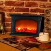 Vintage Style LED Fireplace Lamp with Realistic Flame Effect USB Battery Powered Indoor Room Light for Christmas Halloween