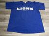 Vintage Y2K Detroit Lions Majestic NFL T-Shirt Mens Sz L Short Sleeve Spell Out