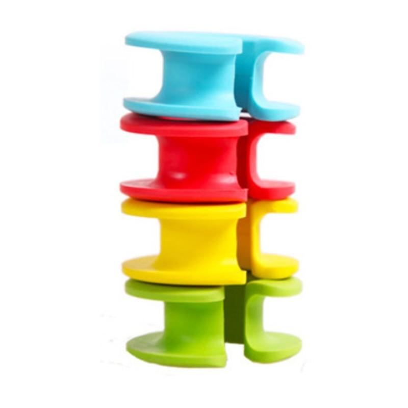 10pcs Silicone Clothes Hanger Fixed Hook Windproof Hanger Fixing Buckle Practical Fixing Ring Prevent Clothes Blowing Down