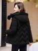 Mom's short cotton clothes women's winter hooded thickened middle-aged and elderly loose warm cotton-padded clothes multi-color spot