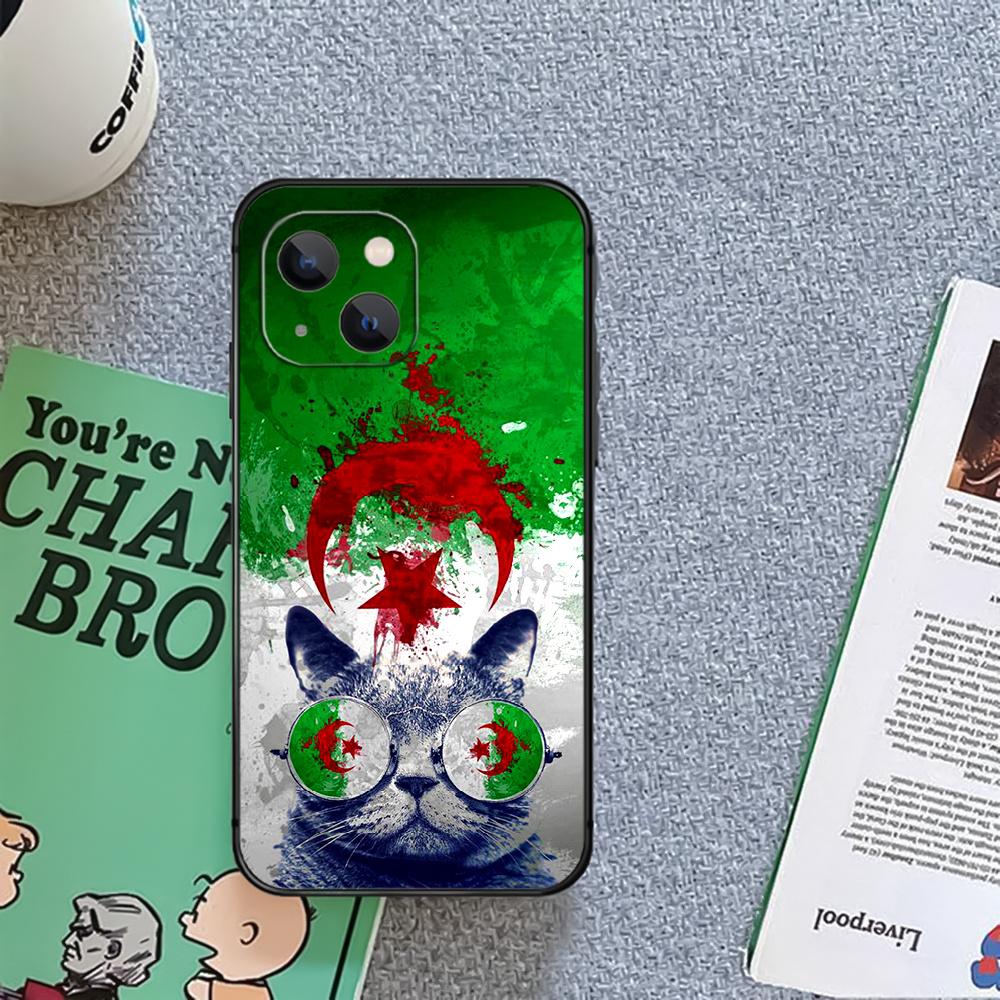 Algerien Algerische Flagge Telefon Fall Abdeckung Coque Für Iphone Xiaomi Mi Samsung Galaxy Redmi Hinweis AS 11 12 13 14 15 22 23 24 5G Pro Plus Max Fe Ultra