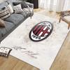 AC Milan logo Flannel Printed Carpet, Home Sofa Decoration for Living Room & Bedroom, Non‑Slip Play Flannel Floor Mat for Game Room