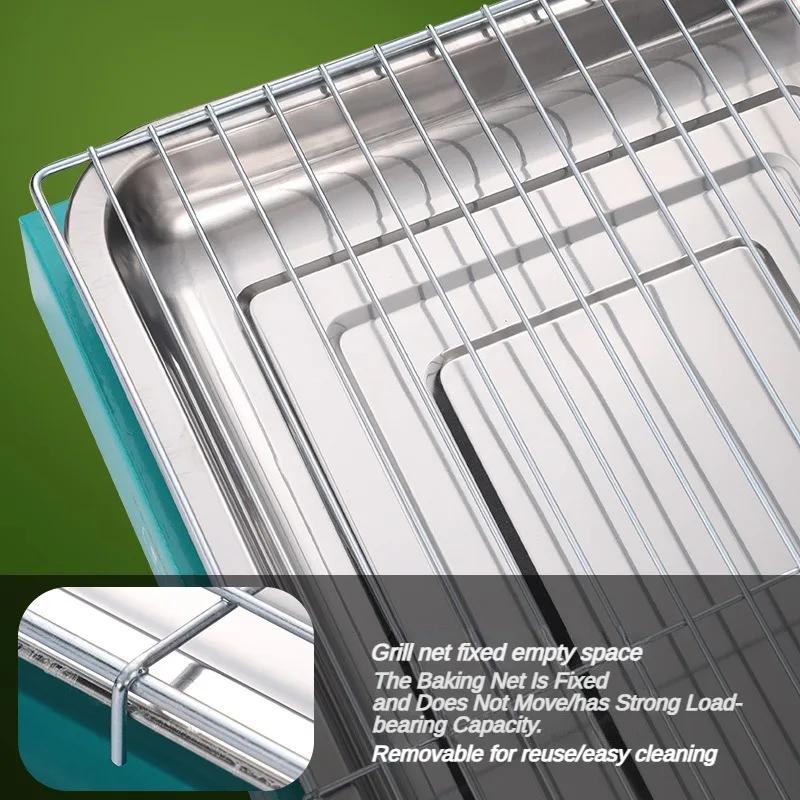 Engångsgrill Rostfritt Stål Rökfri Hushåll Utomhus Engångsgrill Lättvikt Bärbar Kol Koreansk Grill