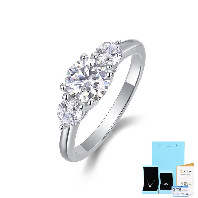 Inel Overtură Timp Argint S925 Moissanit Inel Închis