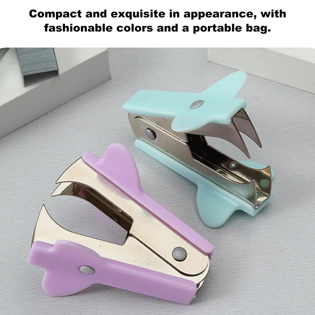 Pack of 3 Light Weight Mini Staple Removers ABS Metal Construction for Easy Carry and Efficient Removal Multi Color