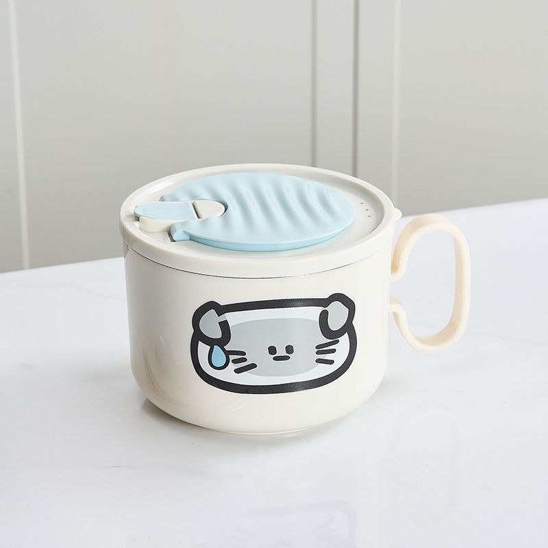 

304 Stainless Steel Instant Noodle Bowl Student Dormitory Draining Rice Soup Bowl and Chopsticks Set Home Tableware Lunch Box