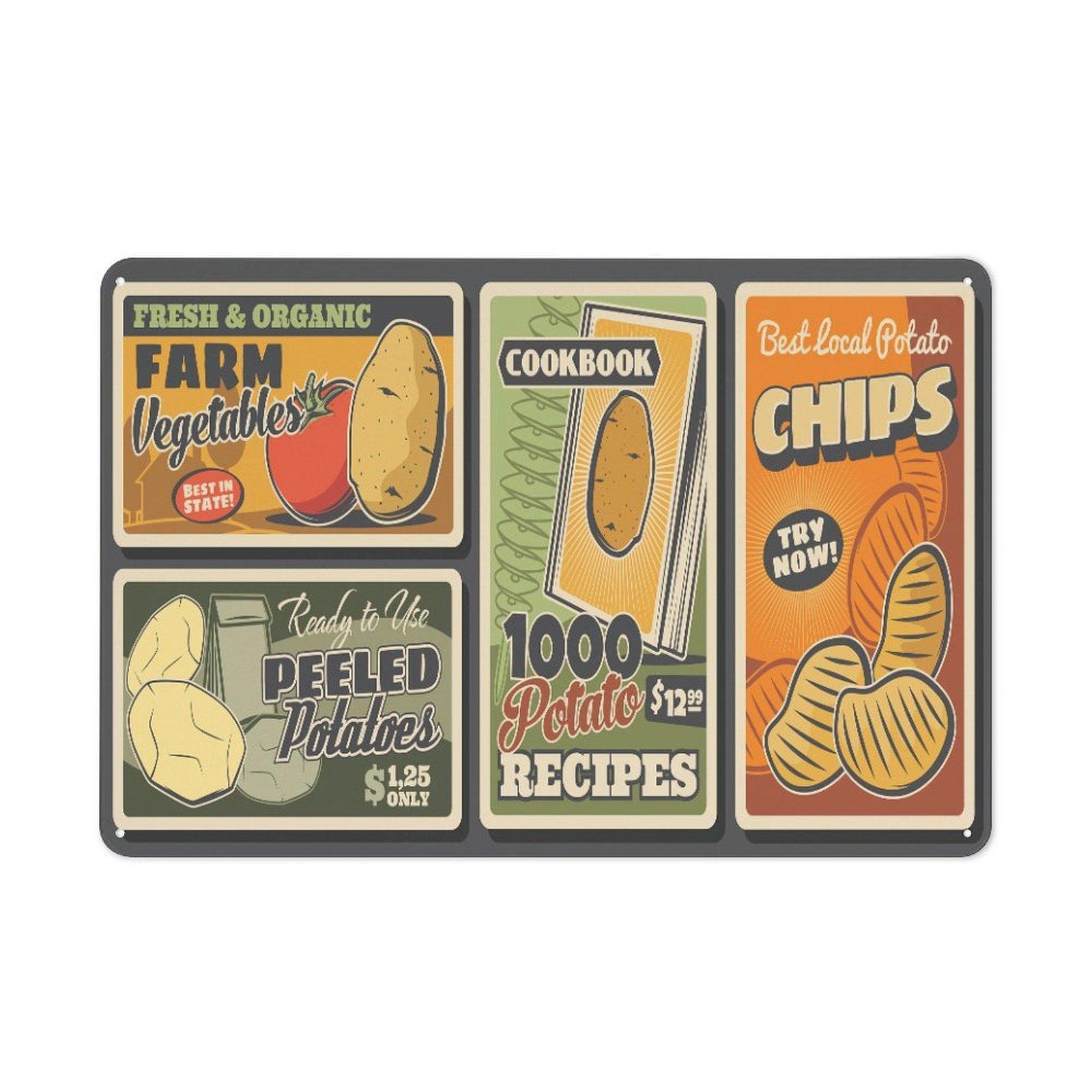 

One Pack Horizontal Metal Tin Sign 2030cm 3040cm Vintage Decorative Poster For Home Cafe Garage Bar Kitchen Living Room Display 20*30CM