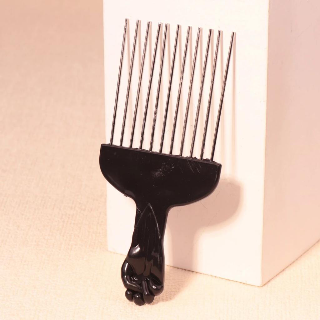 African Curling Comb Set with Steel Needle Comb and African Curling Comb, Salon Styling Tool Special for Real Hair Wigs