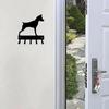 Iron Key Holder Wall Mounted for Keys Towels Coats Miniature Pinscher Dog Breed