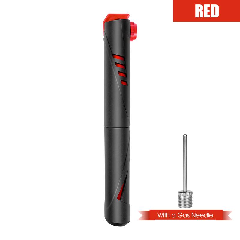 WEST BIKING 120 PSI Mini Bicycle Portable Pump Presta/Schrader Valve Universal Basketball Household Air Pump Cycling Accessories красный