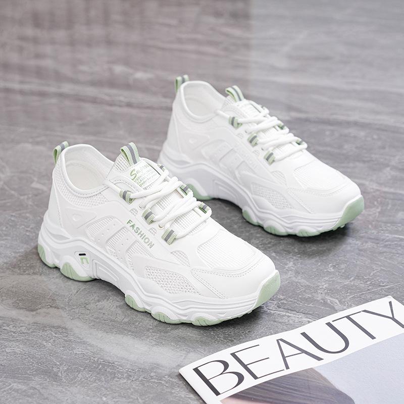 

Summer new mesh dad shoes ins breathable casual sneakers L 40 зелений