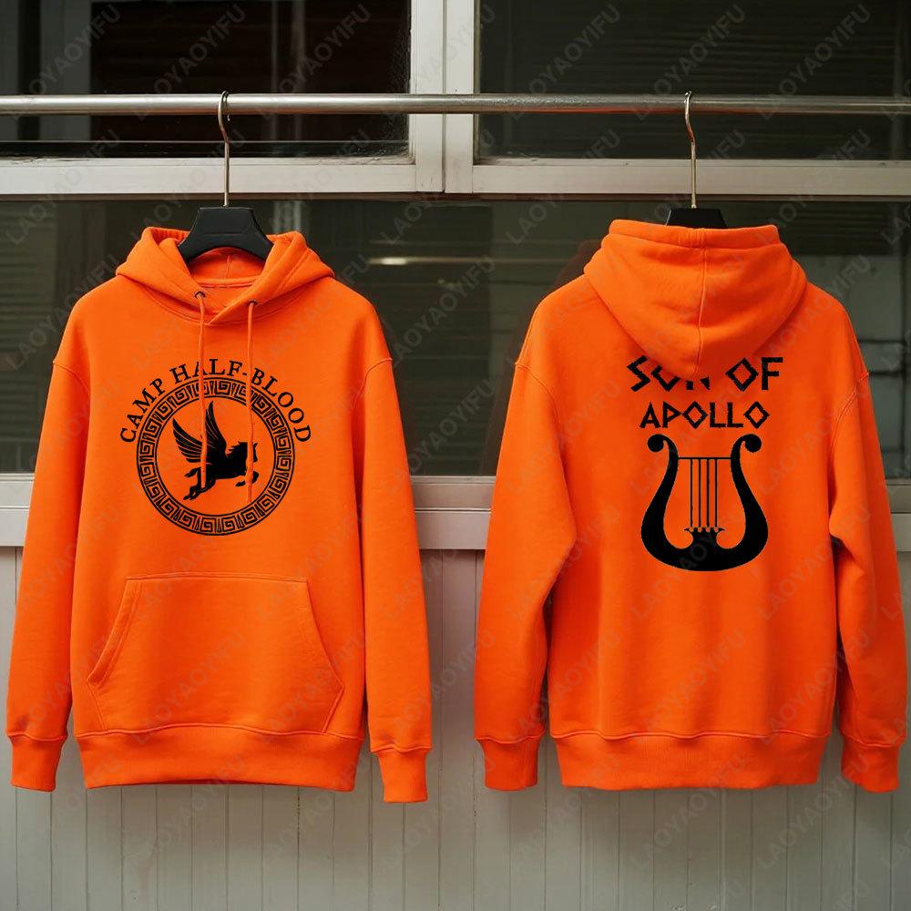 Camp Half Blood Hoodie Herbst Winter Essential Half Camp Spiel Männer Frauen Orange Pullover Poseidon von Sohn Halloween Sweatshirt Tops