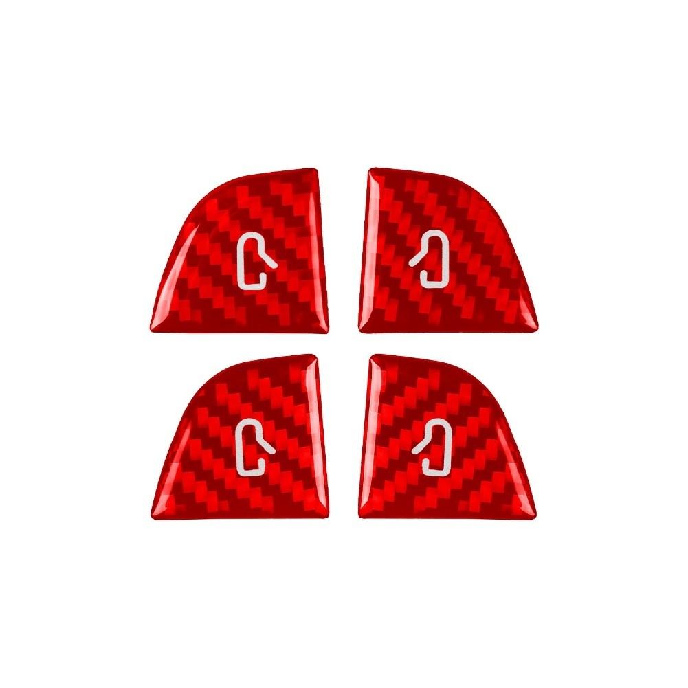 Carbon Fiber Material Window Switch Decor Easy Installation Kit