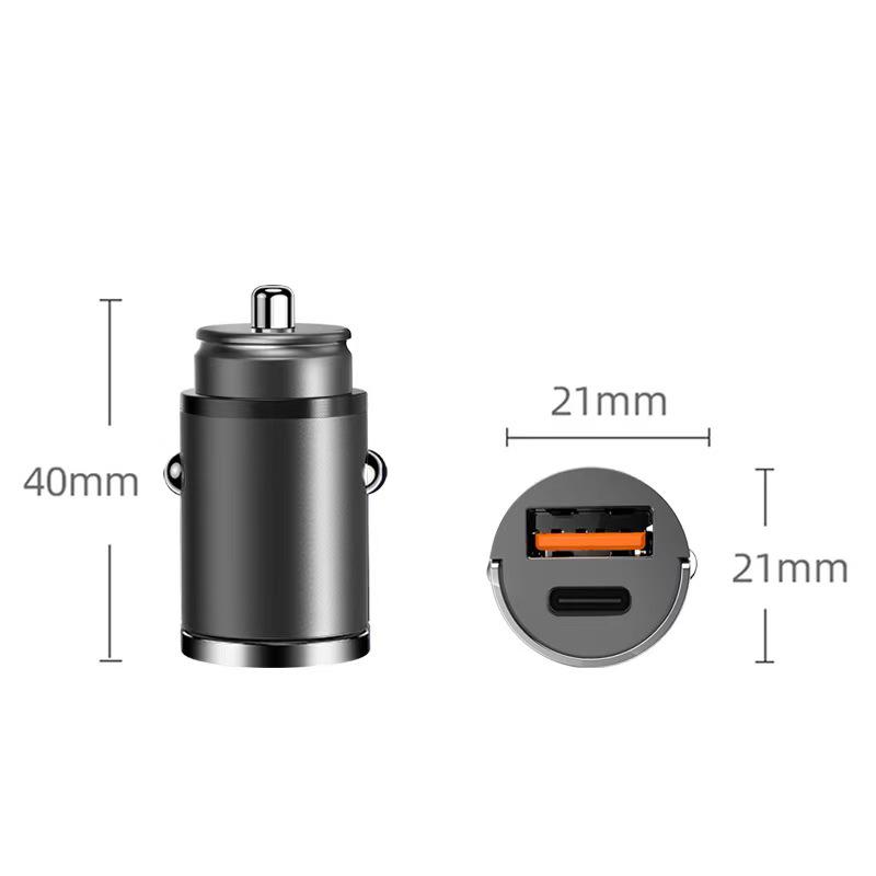 Alaşım Çekme Halkası 100W Hızlı Şarj Görünmez Evrensel Araç Şarj Cihazı PD30W ile