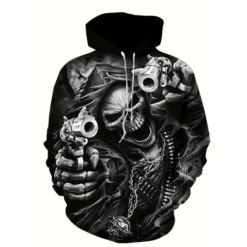 2025 Men's Autumn/Winter Bestseller Halloween 3D Print Hooded Sweatshirt