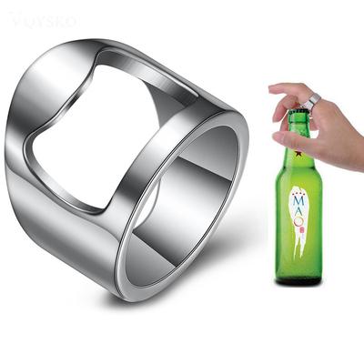 Otvírák na lahve, kreativní vývrtka, nerezový prsten na prst, otvíráky na pivní plechovky, gadgety, cool barové kuchyňské doplňky, dárky