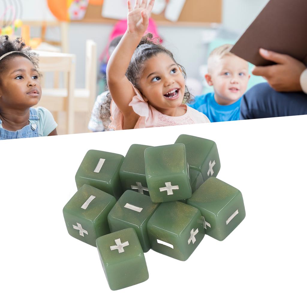 20pcs Plus Minus Sign Dice Set 16mm Math   Calculation Dices for Infant Teaching