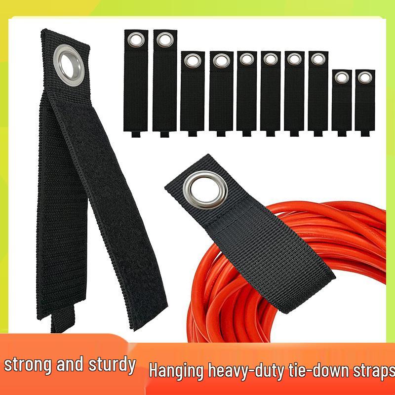 Hanging Heavy Duty Triangle Buckle Storage Strap - Cable Organizer with Eyelet