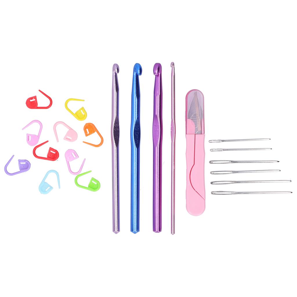 Crochet Hook Set Alumina Crochet Needle Colorful Sweat  Knitting Tools Household Supplies
