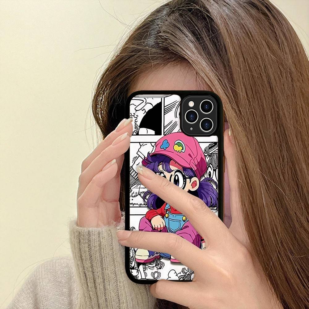 Cartoon Dr Slump Arale Phone Case For Iphone 11 12 13 14 15 Pro Max 17 16 Plus Hard PC+TPU Back Cover