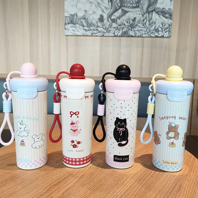 Modern Minimalist Stainless Steel Insulated Water Bottle With Straw For Home Office Travel