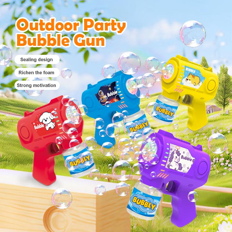 Knyysecq Cute Bubble Gun Children'S Toy Fully Automatic Continuous Delivery Holiday Party Gift Toy Without Battery Bubble Water