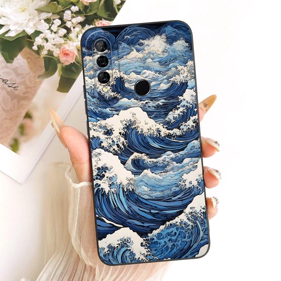 Luxury Fashion Painting Phone Case For Huawei Honor 10 10i 10 Lite 10x Lite Back Cover Liquid Silicone Soft Bumper Shockproof